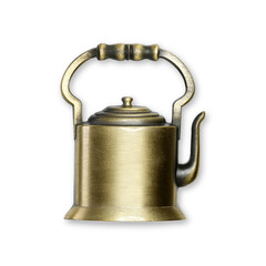 Souvenir (magnet) from the museum of teapots isolated on white background. Design element with clipping path