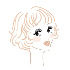 まつげエクステ つけまつげ　イメージイラスト