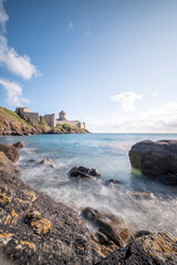 Fototapeta na wymiar Small castle (chateau) on the coast of Brittany France