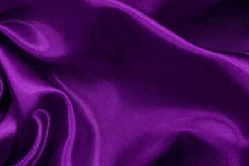 Obraz premium Purple fabric texture background, detail of silk or linen pattern.