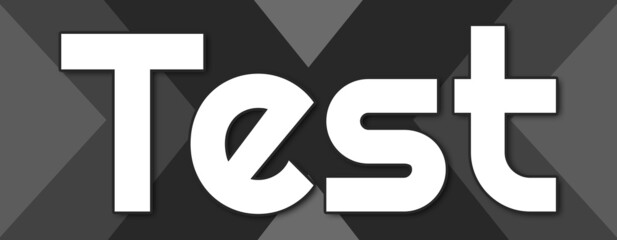 Obraz premium Test - text written on striped black background