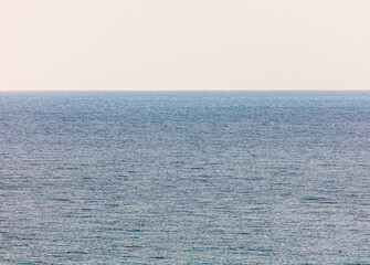 Horizon of blue sea and sky.