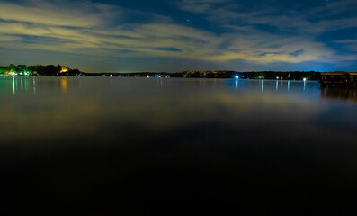 Lake Tillery at night