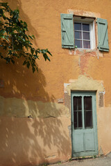 old window with shutters