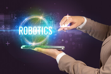 Close-up of a touchscreen, new tech concept