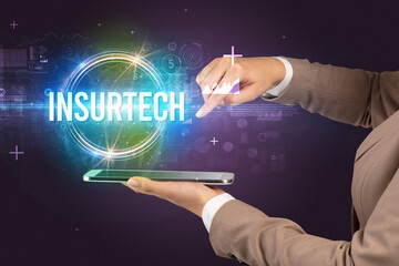 Close-up of a touchscreen, new tech concept