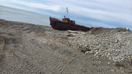 shipwreck on the beach