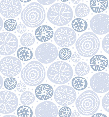 Seamless pattern, background, surface design with the image of lace snowflakes