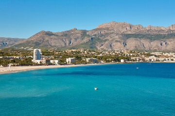 Obraz premium Picturesque mediterranean spanish coastline in Altea. Summer, Valencia. Spain