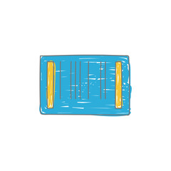 Barcode icon, qr code scanner icon in color icon, isolated on white background 
