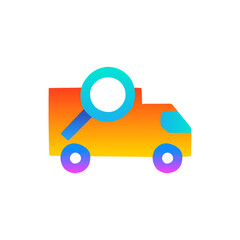 Shipping tracking icon in gradient color style, isolated on white background 
