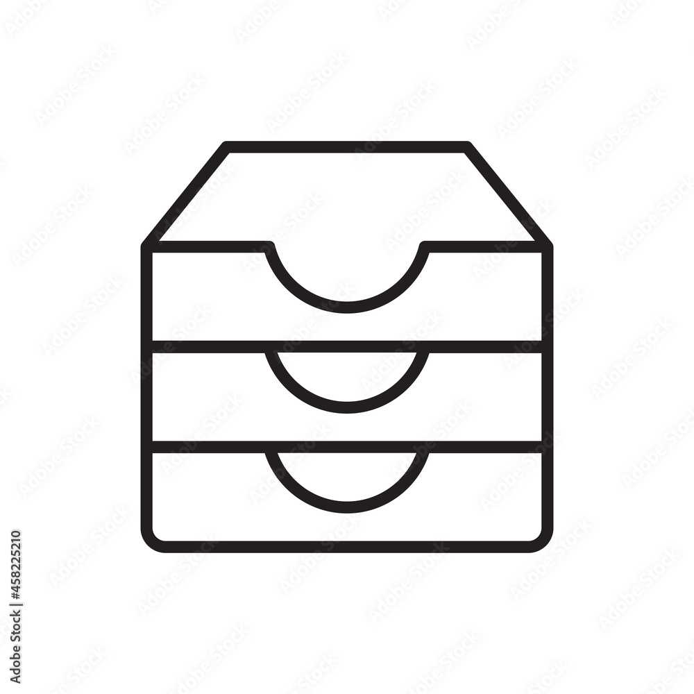 Poster inbox message thin line icon. modern vector illustration of web communication.