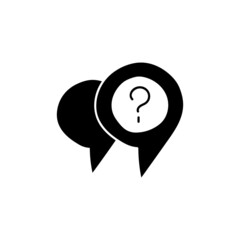 consultation icon  in solid black flat shape glyph icon, isolated on white background 