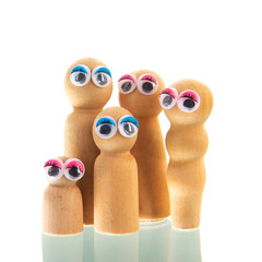 Family concept from wood