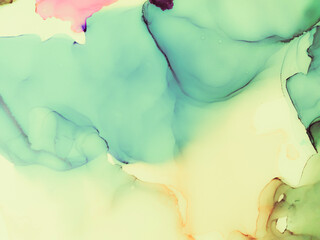 Space Illustration.  Translucent Olive Backdrop.