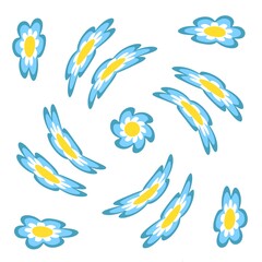 Fantastic flower icon, abstract shape with lots of blending lines and gradient color. Illustration. Floral perfection.