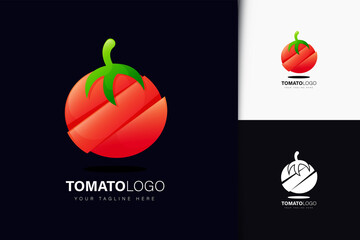 Obraz premium Tomato logo design with gradient