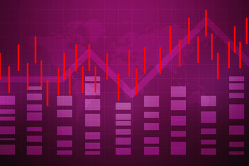 2d rendering Stock market online business concept. business Graph 
