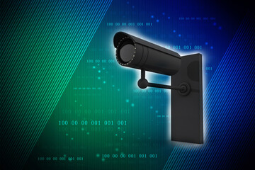 3d rendering Surveillance CCTV Security Camera