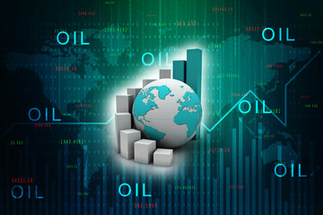3d rendering Stock market online business concept. business Graph 