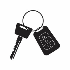 Car key icon, logo isolated on white