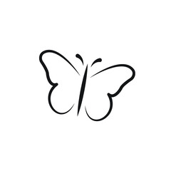 Butterfly outline icon. linear style sign for mobile concept and web design