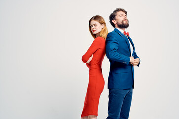 beautiful young couple romance happy Studio