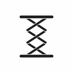 Scissor Lift Icon. Symbol of Vertical Transportation for Goods