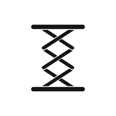 Scissor Lift Icon. Symbol of Vertical Transportation for Goods