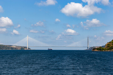 Fototapeta na wymiar Third Bridge, Yavuz Sultan Selim Bridge. Istanbul, Turkey