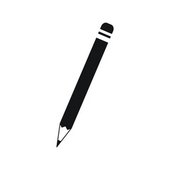 Pencil icon, isolated. Flat design