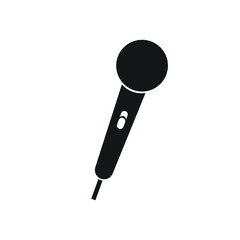 Microphone icon, isolated. Flat design