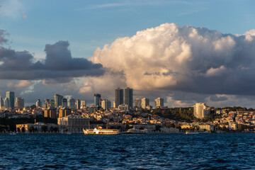 View of Istanbul with skyscrapers. Turkey