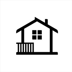 small  house cottage logo icon vector  