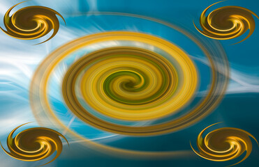 An abstract background with a multi-colored color palette,abstract shapes,rays, circle