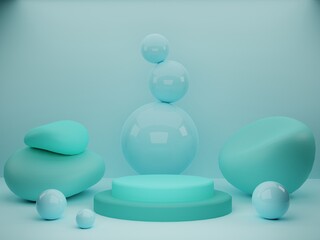 3D product podium stand presentation