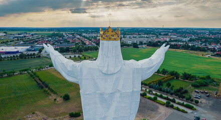 The largest figure of Christ the King in the world located in Swiebodzin in Poland