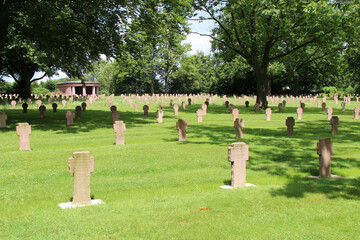 german military cemetery in lisieux in normandy (france)