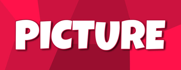 Picture - text written on irregular red background