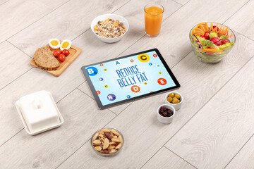 Healthy Tablet Pc compostion concept