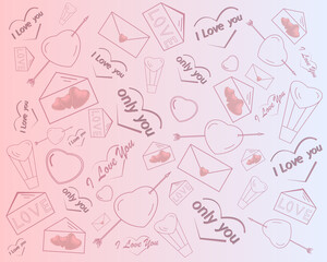 Vintage background for love greetings.