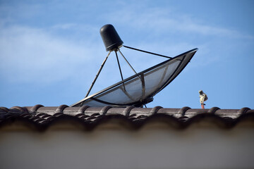 Satellite dish on the roof