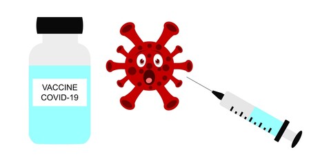 Corona virus vaccine. vector illustration