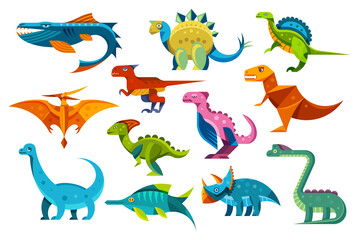Dinosaurs and dinos, Jurassic t-rex triceratops