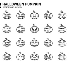Halloween pumpkin icon for website, application, printing, document, poster design, etc.