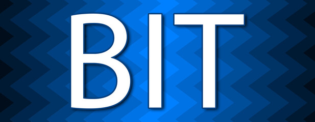 Bit - text written on blue wavey background