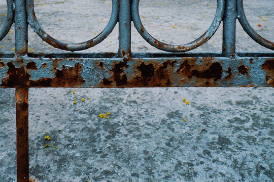 Rust On A Metal Gate Close Up