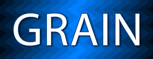 Grain - text written on blue wavey background