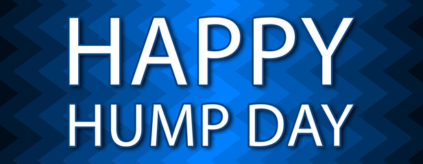 happy hump day - text written on blue wavey background