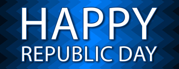 happy republic day - text written on blue wavey background